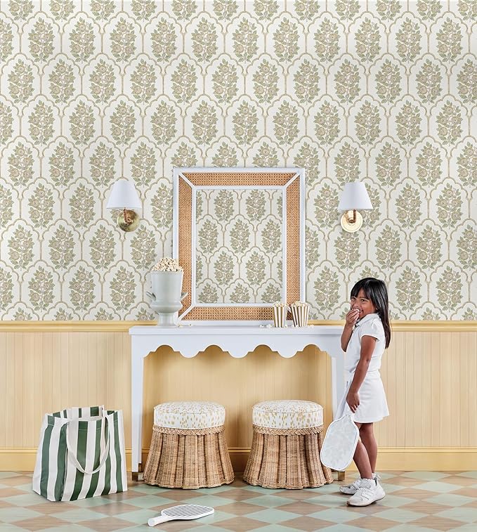 NuWallpaper x Society Social Floral Bazaar Ochre Peel and Stick Wallpaper - Image 6
