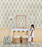NuWallpaper x Society Social Floral Bazaar Ochre Peel and Stick Wallpaper - Image 6