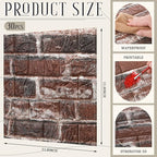 Tinlade 30 Pcs 28.81 Sq ft 3D Wall Panels Peel and Stick Foam Brick Wallpaper - Image 2