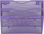 EASEPRES 3 Pocket Mesh Hanging Wall File Organizer, Wall Mounted Mail Paper - Image 5