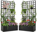 Metal Planter Box with Trellis, Planter Box Trellis with Privacy Screen and by UPHYB