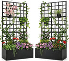 Metal Planter Box with Trellis, Planter Box Trellis with Privacy Screen and by UPHYB