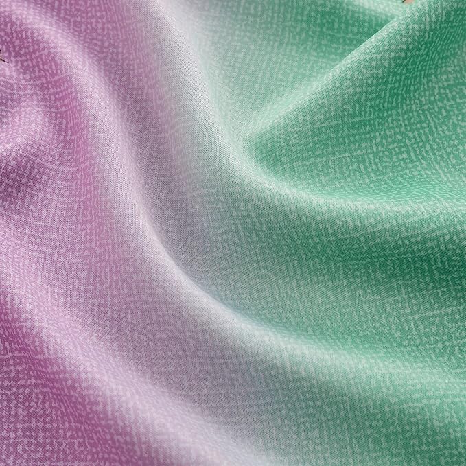 XiDi Curtains for Bedroom Decor, Rainbow Green PurpleBlue52/45/1 - Image 6