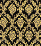 Peel and Stick Wallpaper Black and Yellow Damask Wallpaper - Image 9