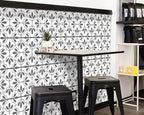 FLFK Wallpaper Border Black and White Patterns Peel and Stick Wall Border Self - Image 4