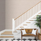 15.75"x393.7" Beige Wallpaper Peel and Stick Removable Grasscloth Textured Wall - Image 6