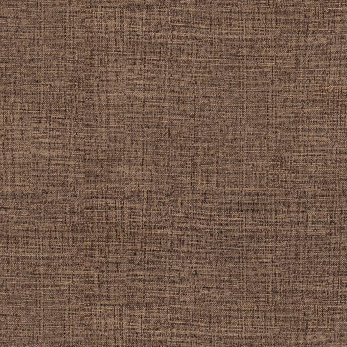 Amiya Grasscloth Brown Wallpaper 17.3"x120" Peel and Stick Faux Fabric Linen by AMIYApeelandstickwallpaper