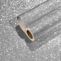 CHIHUT 15.7''x236'' Silver Glitter Contact Paper Peel and Stick Wallpaper by CHIHUT