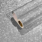 CHIHUT 15.7''x236'' Silver Glitter Contact Paper Peel and Stick Wallpaper by CHIHUT