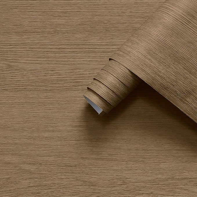 Grasscloth Contact Paper for Cabinets Drawers 16x78 inch Tan Grass Cloth Peel by HolomeyWallpaper
