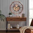 CLXEAST 21 Inch Large Roman Numeral Wall Clock - Image 6