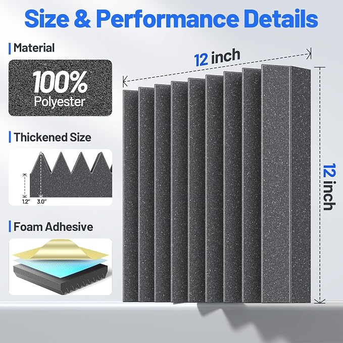 12 Pack Sound Proof Foam Panels - Image 6