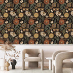 Simon&Siff Boho Peel and Stick Wallpaper, 17.3" x 800" Sun Floral Retro Contact - Image 6
