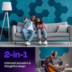 Acoustic Panels 12-Pack Soundproof Wall Panels 12"X10.4"X0.4" Sound Panels High - Image 2