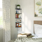 Love-KANKEI Corner Shelf Wall Mount of 5 Tier Rustic Wood Floating Shelves Wall - Image 8