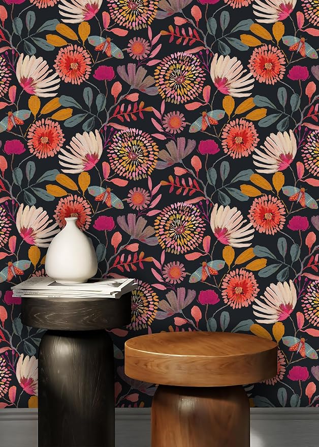 Floral Wallpaper Peel and Stick Boho Wall Paper Removable Waterproof - Image 3