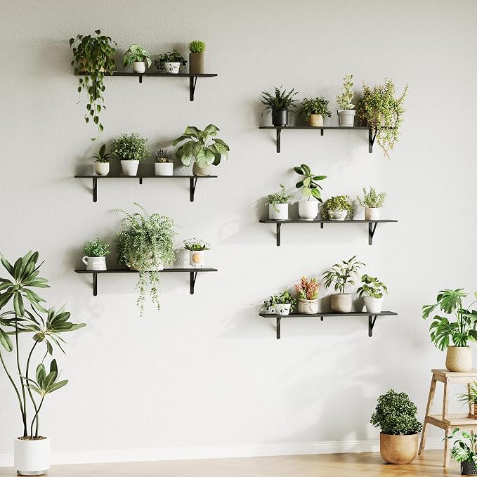 WOPITUES Floating Shelves for Wall 40″W x 8″D, Long Wall Mounted Shelves Set of - Image 8