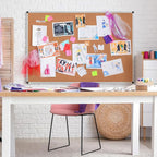 Extra Large Cork Bulletin Board 60" X 36", Wall Mounted Notice Pin Board - Image 3