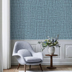 TANONE Blue Contact Paper Peel and Stick 15.8 in X 118 in, Grasscloth Wallpaper - Image 5