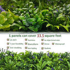 ODTORY Artificial Greenery Wall Roll: 40X120IN UV-Anti Ivy Privacy Fence Wall - Image 3