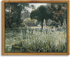 InSimSea Meadow with Flowers Painting Wall Art Prints, Classical Scenery by InSimSeaArt