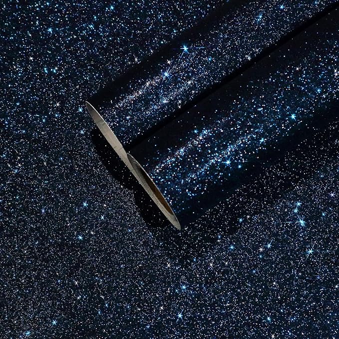 CHIHUT 15.7''x236'' Dark Blue Glitter Contact Paper by CHIHUT