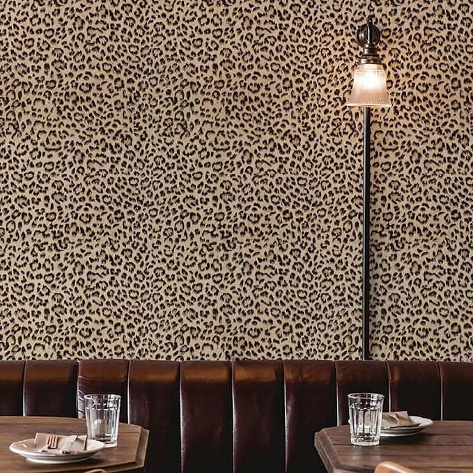JiffDiff Leopard Print Peel and Stick Wallpaper, Waterproof Removable Self - Image 9
