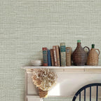 JiffDiff Grasscloth Wallpaper Peel and Stick Cream Grassweave Stick on - Image 4