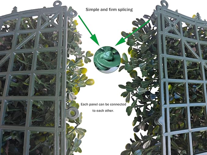 ODTORY Artificial Boxwood Roll Panels:40 X 120 in UV-Anti Artificial Ivy - Image 4