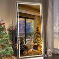 Hasipu Full Length Mirror with Lights, Full Body Dressing Hanging Mounted Mirror by Whatssuitableisthebest