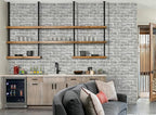 Guvana 17.3" x 394" Grey Brick Wallpaper Peel and Stick 3D Brick Contact Paper - Image 3