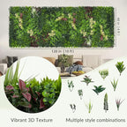 Artificial Ivy Boxwood Roll: 48"x120" UV Resistant Green Leaves Faux - Image 2