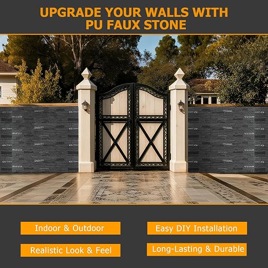 ROOMTEC 6-Packs Faux Stone Wall Covering Panels - Image 8