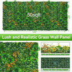 Grass Wall Panels Roll, UV-Anti Faux Greenery Plant Boxwood Panels - Image 2