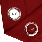 LEMOMO Red Blackout Curtains 34 x 54 Inch Length/Set of 2 Curtain - Image 6