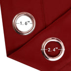 LEMOMO Blackout Curtains 66 x 95 inch/Red Curtains Set of 2 Panels/Thermal - Image 5