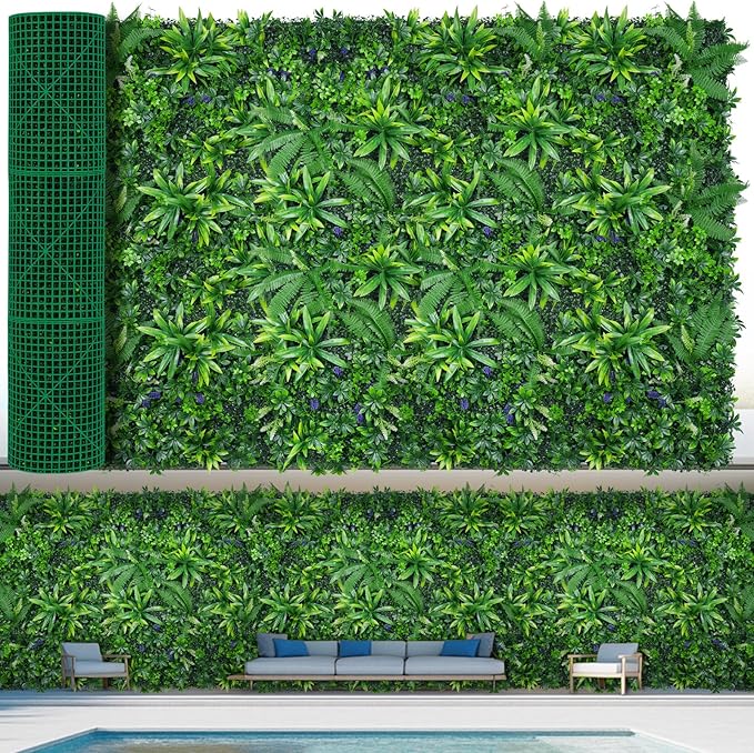 Grass Wall Panels, Fake Greenery Plant Decor by EverNature