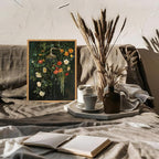 Floating Framed Floral Shower Wall Art, Vintage Botanical Flower Canvas Print - Image 7