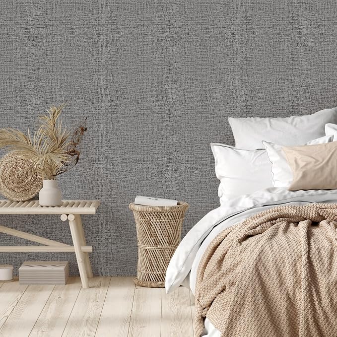 TANONE Dark Gray Wallpaper PVC Self-Adhesive Peel and Stick DIY Wallpaper Faux - Image 6