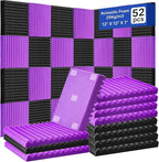 52 Pack Acoustic Foam Panels by Unknown