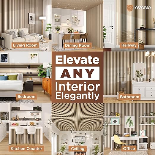 Avana Acoustic Wood Wall Panels – 47.2 X 12.6 White Oak Acoustic Panels 2 PCs – - Image 3