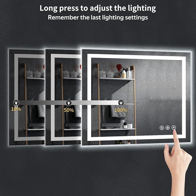 40"x32" LED Bathroom Mirror - Image 6