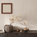 CRE8TIVE Large Size 24"x354" Cream White Grasscloth Peel and Stick Wallpaper - Image 4