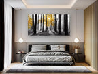 Cao Gen Decor Art S06375 Wall Art Canvas Painting Yellow Tree in Black and - Image 4