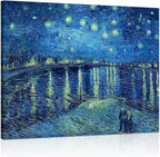 1 KINGO Van Gogh Canvas Wall Art: Starry Night over the Rhône Oil Painting - Image 2