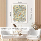Induslyfe Large Framed Flower Wall Art Canvas Decor Set of 3, William Morris - Image 6