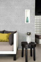 Gray Grasscloth Peel and Stick Wallpaper Textured Contact Paper 15.7inch x - Image 9