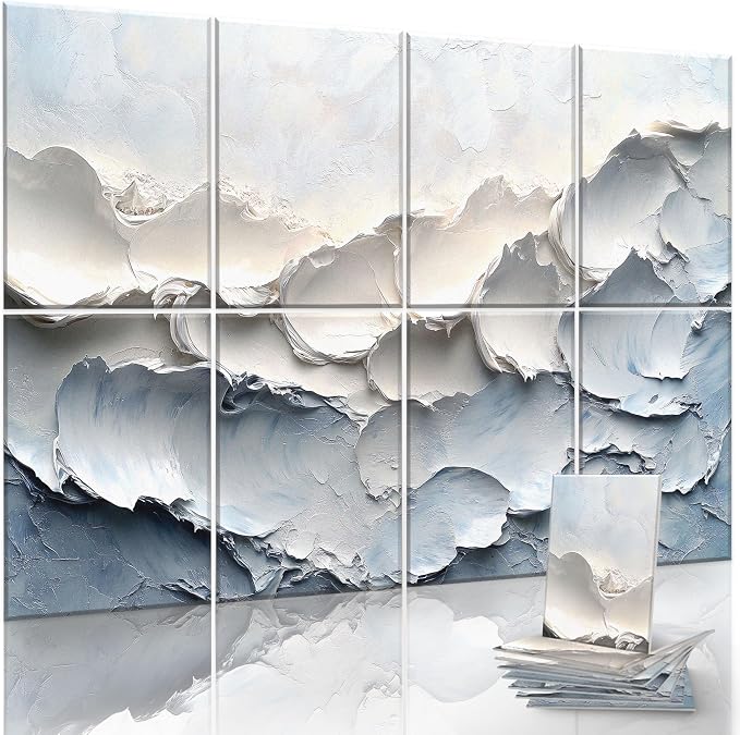 JaneTech 8-Pack Art Acoustic Wall Panels 48x32 Inches Acoustic Treatment by JaneTech