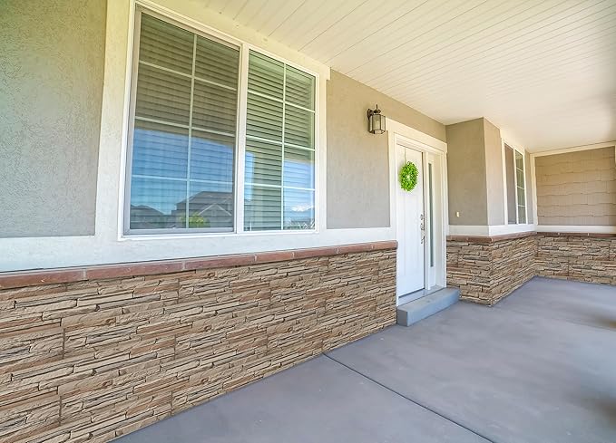 Faux Stone Wall Panels 1-Pack PU Stone Veneer Siding, Mortarless 46.25x12.88 - Image 7