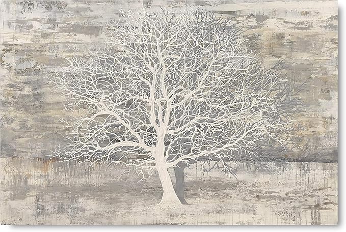 Yihui Arts Abstract Trees Painting Canvas Prints Wall Art Decor Framed - Image 2